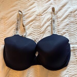 Victoria Secret T - shirt bra Navy Blue size 36DDD lightly lined
